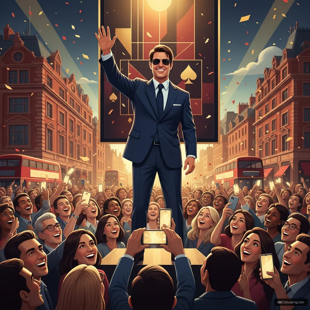 百家乐 - 电影演员汤姆·克鲁斯因新 百家乐平台 片宣传现身伦敦引发粉丝 配图1